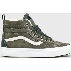 Vans - Trampki. Zielone trampki i tenisówki damskie Vans, bez wzorów, z materiału. W wyprzedaży za 239.90 zł.