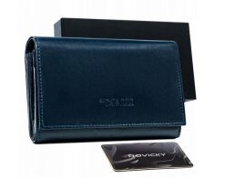 Duży portfel Cavaldi RD-22-GCL-0894 granatowy. Niebieskie portfele damskie 4U Cavaldi, bez wzorów, ze skóry. Za 67.99 zł.