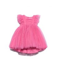 Abel & Lula Sukienka elegancka 5012 Różowy Regular Fit. Czerwone sukienki niemowlęce Abel & Lula, bez wzorów, z syntetyku, bez ramiączek. Za 299.99 zł.