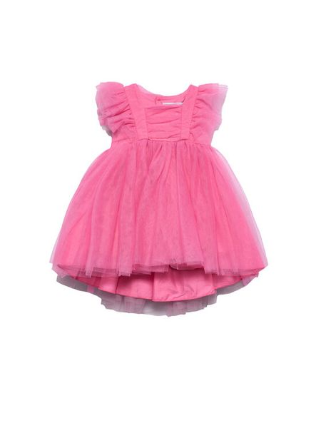 Abel & Lula Sukienka elegancka 5012 Różowy Regular Fit. Czerwone sukienki niemowlęce Abel & Lula, bez wzorów, z syntetyku, bez ramiączek. Za 299.99 zł.