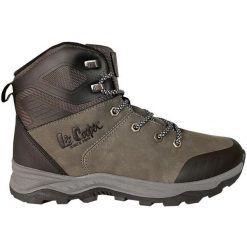Buty Lee Cooper M LCJ-23-01-2044M szare. Szare buty trekkingowe męskie z gumy, bez zapięcia. Za 315.57 zł.