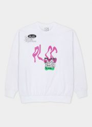 Biała bluza oversize z okrągłym dekoltem C22SF-2B-005-B-0. Białe bluzy bez kaptura męskie Pako Lorente, m, z bawełny. Za 59.99 zł.