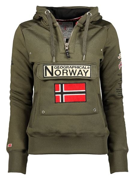 Geographical Norway Bluza "Gymclass" w kolorze khaki rozmiar: M. Brązowe bluzy z kapturem męskie Geographical Norway, m. Za 134.53 zł.