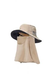 Kapelusz turystyczny Full Protective Brimmed Hat CYY2521FS014. Brązowe kapelusze damskie NATUREHIKE, bez wzorów, z nylonu. Za 179.99 zł.