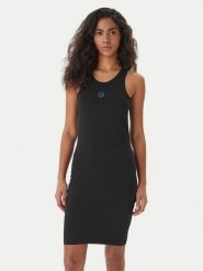 HUGO Sukienka codzienna Necerie_B 50563773 Czarny Extra Slim Fit. Czarne sukienki damskie Hugo, na co dzień, s, bez wzorów, z bawełny, bez kołnierzyka, bez ramiączek, proste. Za 379.99 zł.