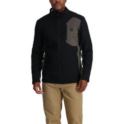 Sweter polarowy męski Spyder Bandit. Czarne swetry męskie Spyder, na zimę, m, bez wzorów, z polaru, bez kołnierzyka. Za 649.99 zł.