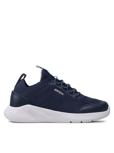 Geox Sneakersy J Sprintye B. A J25GBA 0006K C4002 S Granatowy. Niebieskie buty sportowe chłopięce Geox, bez wzorów, z materiału, bez zapięcia. Za 149.99 zł.