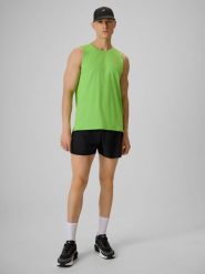 4F Spodenki do biegania szybkoschnące męskie - czarne M. Czarne szorty męskie 4f, bez kołnierzyka. Za 149.99 zł.