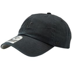 Czapka z daszkiem męska 47 Brand MLB New York Yankees Base Cap. Czarne czapki męskie 47 Brand, bez wzorów, z bawełny, sportowe. Za 169.50 zł.