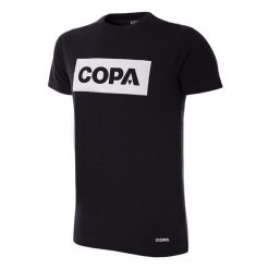 Koszulka dla dorosłych - COPA Box Logo - Preto. Czarne t-shirty sportowe męskie COPA FOOTBALL, l, bez ramiączek, do piłki nożnej. Za 190.76 zł.