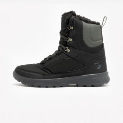 Buty turystyczne męskie Quechua NH100 Warm wodoodporne. Czarne buty trekkingowe męskie QUECHUA, na jesień, z materiału, przed kolano, bez zapięcia, trekkingowe. Za 179.99 zł.