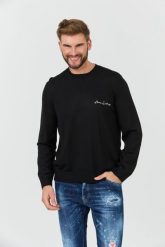 ARMANI EXCHANGE Czarny sweter Jumpers. Czarne swetry męskie Armani Exchange, l, bez wzorów, bez kołnierzyka. W wyprzedaży za 356.99 zł.