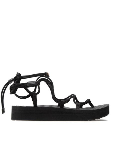 Teva Sandały W Midform Infinity 1127890 Czarny. Czarne sandały damskie Teva, bez wzorów, z materiału, bez obcasa, na płaskiej podeszwie. Za 299.99 zł.