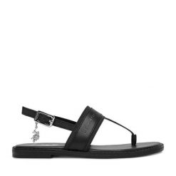 Sandały U.S. Polo Assn. Czarne sandały damskie U.S. Polo Assn., bez wzorów, bez obcasa, na płaskiej podeszwie. Za 219.99 zł.