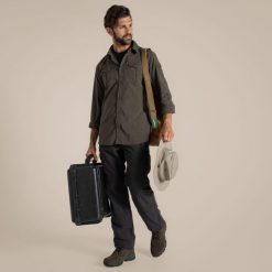 Koszula podróżnicza męska Craghoppers NosiLife Adventure LS Shirt III. Zielone koszule męskie CRAGHOPPERS, m, bez wzorów, bez kołnierzyka, bez ramiączek. W wyprzedaży za 472.20 zł.