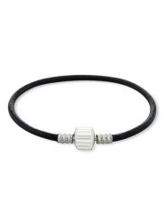 CHARM'S Skórzana bransoletka w kolorze czarnym rozmiar: 21 cm. Czarne bransoletki damskie CHARM'S, srebrne. Za 109.78 zł.