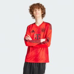 Koszulka FC Bayern 24/25 Long Sleeve Home. Czerwone koszulki męskie z długim rękawem Adidas, l, z materiału. Za 499.00 zł.