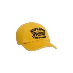 Damska czapka z daszkiem Superdry Vintage Applique. Żółte czapki z daszkiem damskie Superdry., z aplikacjami. Za 141.45 zł.