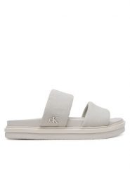 Calvin Klein Jeans Klapki Flat Molded Dbl Bar Sandal Cv YM0YM01222 Szary. Szare klapki i japonki męskie Calvin Klein Jeans, z jeansu. Za 229.99 zł.