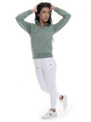 Bluza lekki z bawełna z kieszenie na co dzień. Zielone bluzy bez kaptura damskie LEONE 1947 APPAREL, s, z bawełny. Za 218.92 zł.