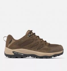 Buty COLUMBIA REDMOND IV LOW WP Brązowy. Brązowe buty trekkingowe męskie Columbia, ze skóry, bez zapięcia, trekkingowe. Za 352.99 zł.