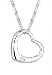 Elli DIAMONDS Damski wisiorek serce z diamentem (0,03 ct.), srebro 925 Sterling Silver Naszyjniki 1 ct. Szare naszyjniki damskie Elli DIAMONDS, srebrne. Za 413.99 zł.
