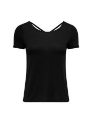 ONLY Bluzka Bera 15368588 Czarny Regular Fit. Czarne bluzki damskie Only, m, bez wzorów, z wiskozy, bez kołnierzyka, bez ramiączek. Za 89.99 zł.