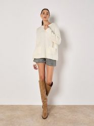 Apricot Sweter w kolorze kremowym rozmiar: M. Brązowe swetry klasyczne damskie Apricot, m, bez kołnierzyka. Za 92.42 zł.