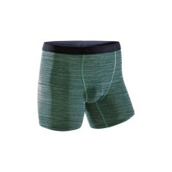 Bokserki oddychające do biegania męskie. Brązowe bokserki męskie KALENJI, bez wzorów, z elastanu. Za 14.99 zł.