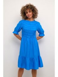 Cream Sukienka "Henva" w kolorze niebieskim rozmiar: 44. Niebieskie sukienki damskie Cream, na imprezę, s, bez wzorów, z wiskozy, klasyczne, bez kołnierzyka, bez ramiączek, midi. Za 134.85 zł.