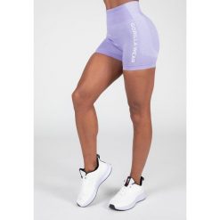 Selah Bezszwowe Szorty ilac. Fioletowe spodenki sportowe damskie GORILLA WEAR, bez wzorów, sportowe. Za 187.00 zł.