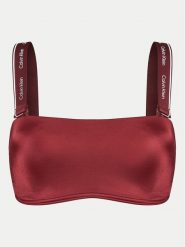 Calvin Klein Swimwear Góra od bikini KW0KW02731 Bordowy. Czerwone bikini damskie Calvin Klein Swimwear, bez wzorów. Za 159.99 zł.