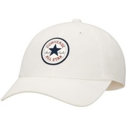 Czapka Converse All Star Patch Baseball Hat, Dla obu płci. Białe czapki męskie Converse, bez wzorów, z poliesteru. Za 190.00 zł.