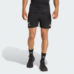 Szorty All Blacks Home. Czarne szorty męskie Adidas, bez kołnierzyka. Za 199.00 zł.