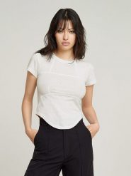 G-Star Koszulka w kolorze białym rozmiar: S. Białe bluzki damskie G-Star, s, bez wzorów, z bawełny, retro, bez kołnierzyka, bez ramiączek. Za 87.19 zł.