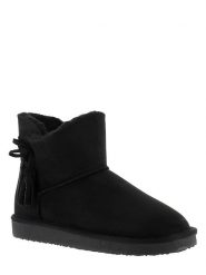 ISLAND BOOT Botki zimowe "Cullen" w kolorze czarnym rozmiar: 37. Czarne botki damskie Island Boot, na zimę, z materiału, bez obcasa, bez zapięcia. Za 127.35 zł.