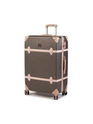 Semi Line Walizka duża T5508-4 Brązowy. Brązowe walizki Semi-line, bez wzorów, z tworzywa sztucznego, duże. Za 269.99 zł.