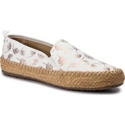 Espadryle EMU AUSTRALIA - Gum W11385 White Foil Print. Białe espadryle damskie Emu Australia, bez wzorów, z materiału, bez obcasa, na płaskiej podeszwie. W wyprzedaży za 209.00 zł.