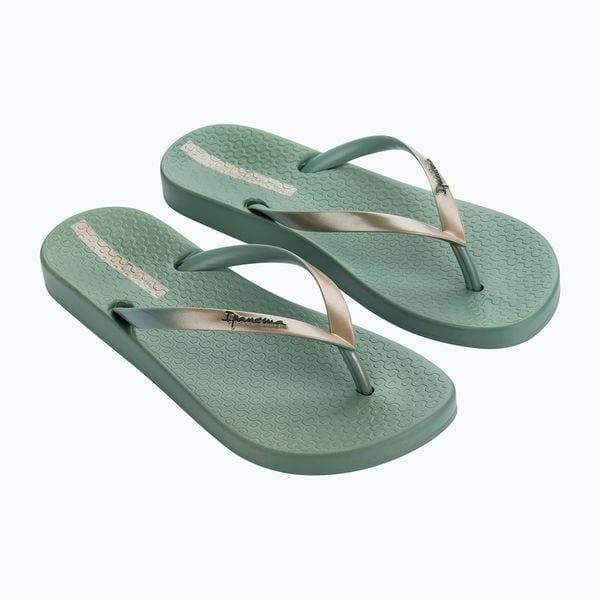 Japonki damskie Ipanema Anat Connect II. Zielone klapki damskie Ipanema, bez wzorów, z materiału, bez obcasa. Za 69.99 zł.