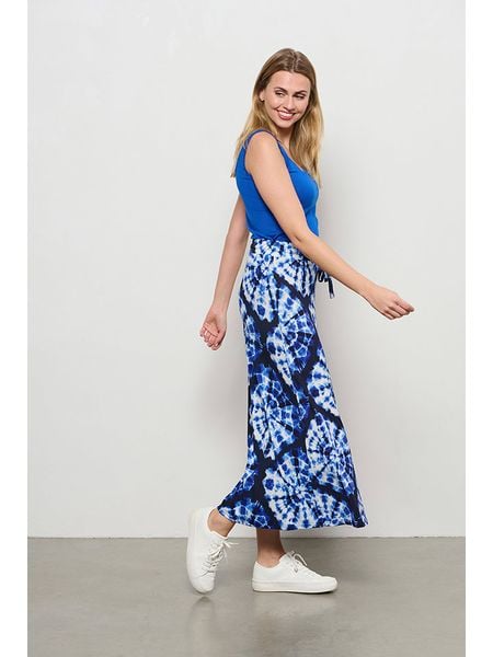 &Co Woman Spódnica "Lisette" w kolorze granatowo-niebieskim rozmiar: M. Niebieskie spódniczki damskie &Co Woman, m, bez wzorów, maxi, proste. Za 164.45 zł.