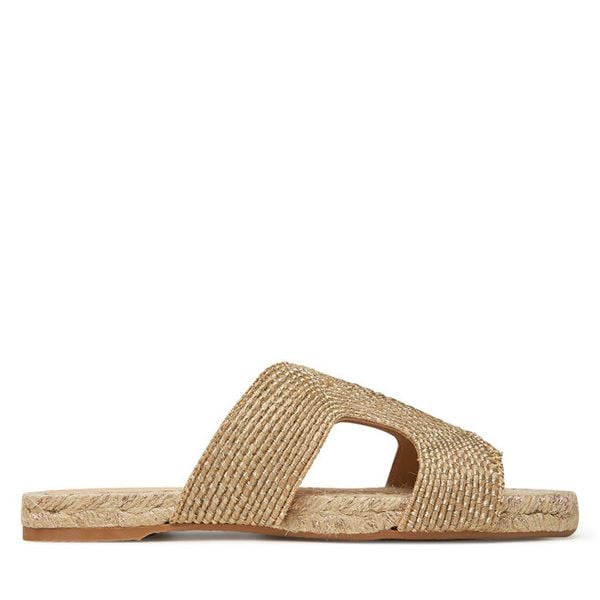 Klapki Castañer. Żółte klapki damskie Castañer, bez wzorów, bez obcasa. Za 335.99 zł.