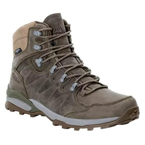 Buty trekkingowe męskie Jack Wolfskin Refugio Prime Texapore Mid. Brązowe buty trekkingowe męskie Jack Wolfskin, z materiału, za kostkę, bez zapięcia, trekkingowe. W wyprzedaży za 599.99 zł.