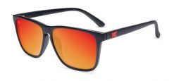 Okulary przeciwsłoneczne dla dorosłych - kategoria 3 z polaryzacją - Black / Red. Czarne okulary przeciwsłoneczne męskie KNOCKAROUND, prostokątne. Za 149.60 zł.