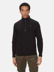 G-Star Raw Bluza Nifous Half Zip D26305-D566 6484 Czarny Regular Fit. Czarne bluzy bez kaptura męskie G-Star Raw, m, z syntetyku. Za 389.99 zł.