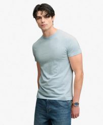 Superdry SD&Co haftowany t-shirt Slim fit z bawełny – Icy Blue Marl/Light Blue. Niebieskie t-shirty damskie Superdry., xl, bez wzorów, z bawełny, bez kołnierzyka. Za 154.25 zł.
