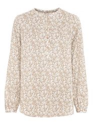 Camel Active Bluzka w kolorze beżowo-białym rozmiar: L. Brązowe bluzki damskie Camel Active, l, bez wzorów, z bawełny, bez kołnierzyka, bez ramiączek. Za 123.25 zł.