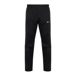 Spodnie do biegania męskie Nike Woven. Czarne spodnie materiałowe męskie Nike, bez wzorów, sportowe. Za 129.99 zł.
