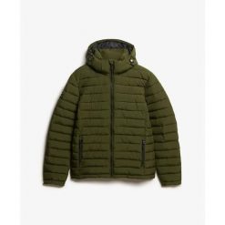 Kurtka z kapturem Superdry Fuji. Zielone kurtki męskie Superdry., m, bez wzorów, z puchu, z kapturem. Za 445.95 zł.