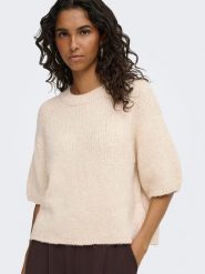 JDY Sweter w kolorze beżowym rozmiar: XL. Brązowe swetry klasyczne damskie JDY, xl, bez kołnierzyka. Za 109.95 zł.