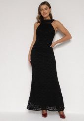 Czarna Asymetryczna Sukienka z Falbaną Nawedina. Czarne sukienki damskie Born2be, l, bez wzorów, z poliesteru, wizytowe, z asymetrycznym kołnierzem, bez ramiączek, asymetryczne. Za 179.99 zł.